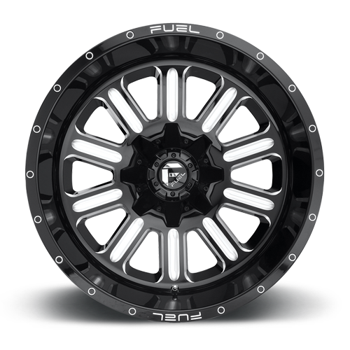 Aluminum Wheels 17X9 Hardline D620 5 On 139.7/5 On 150 Gloss Black/Milled 110.2 Bore 1 Offset Fuel Off Road Wheels