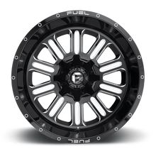 Load image into Gallery viewer, Aluminum Wheels 17X9 Hardline D620 5 On 139.7/5 On 150 Gloss Black/Milled 110.2 Bore 1 Offset Fuel Off Road Wheels