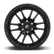 Load image into Gallery viewer, Aluminum Wheels 22X10 Rebel D679 6 On 139.7 Matte Black 106.1 Bore -13 Offset Fuel Off Road Wheels
