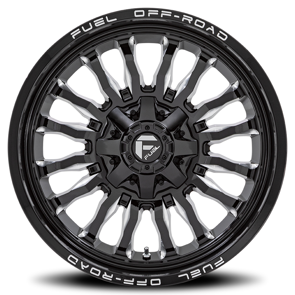 Aluminum Wheels 20X10 Arc D795 8 On 180 Gloss Black Milled 124.2 Bore -18 Offset Fuel Off Road Wheels