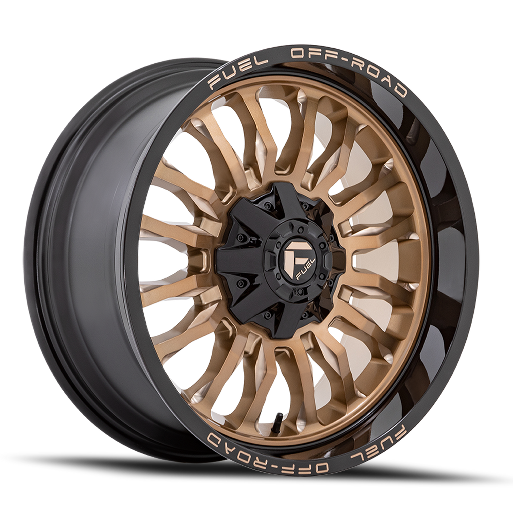 Aluminum Wheels 22X10 Arc D797 8 On 170 Platinum Bronze/Black Lip 125.1 Bore -18 Offset Fuel Off Road Wheels