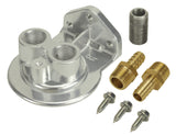 Single Mount Oil Filter Mount Ports Up - Derale 15708