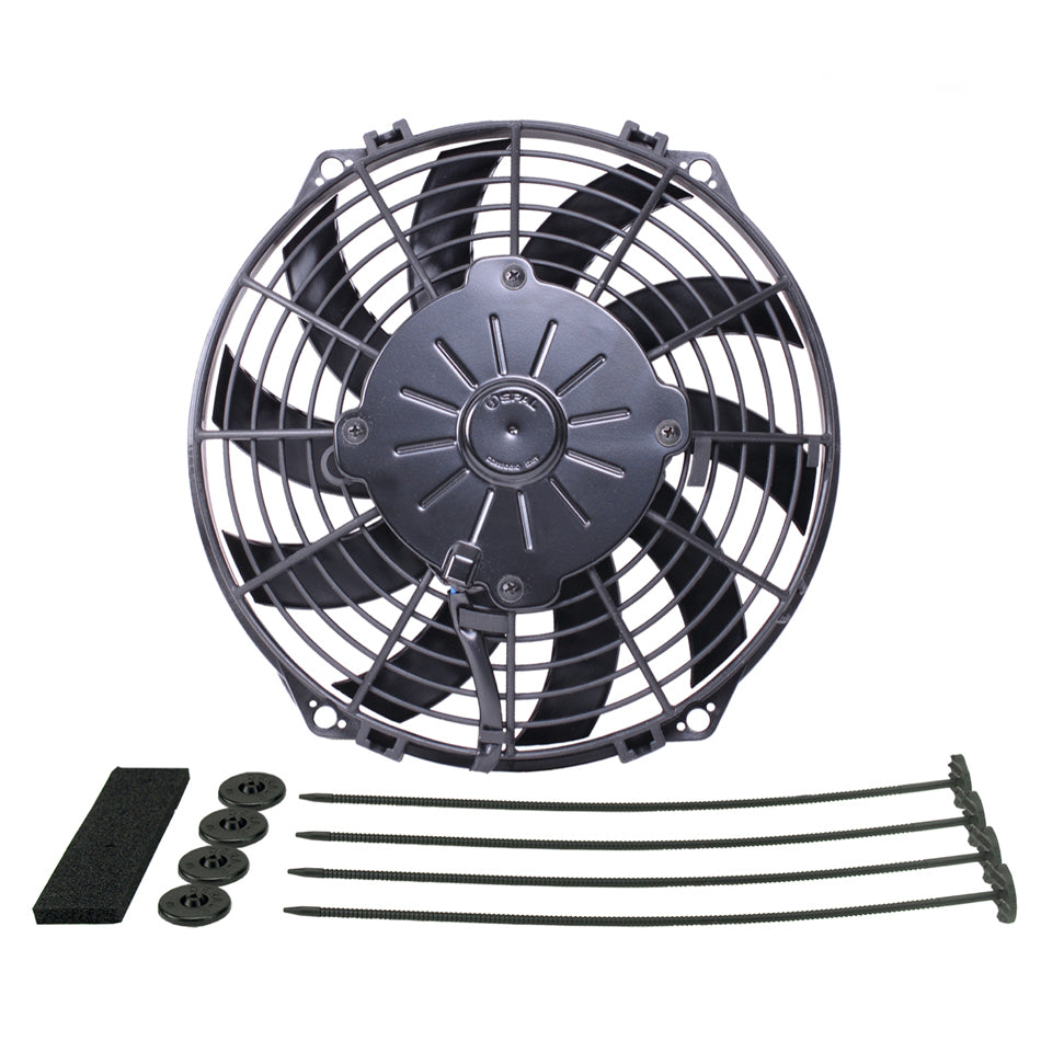 HO Extreme 9in Curved Bl ade Puller Elec Fan - Derale 16109