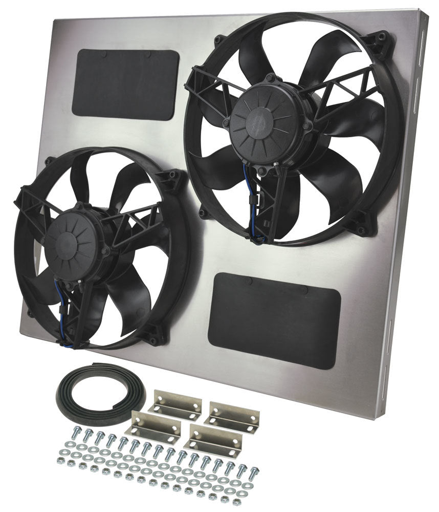 Dual RAD Fan w/Alum Shroud Assembly - Derale 16835