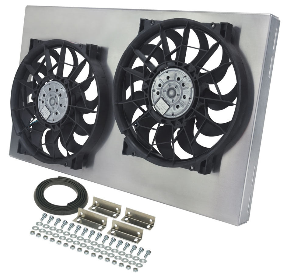 Dual RAD Fan w/Alum Shroud Assembly - Derale 16838