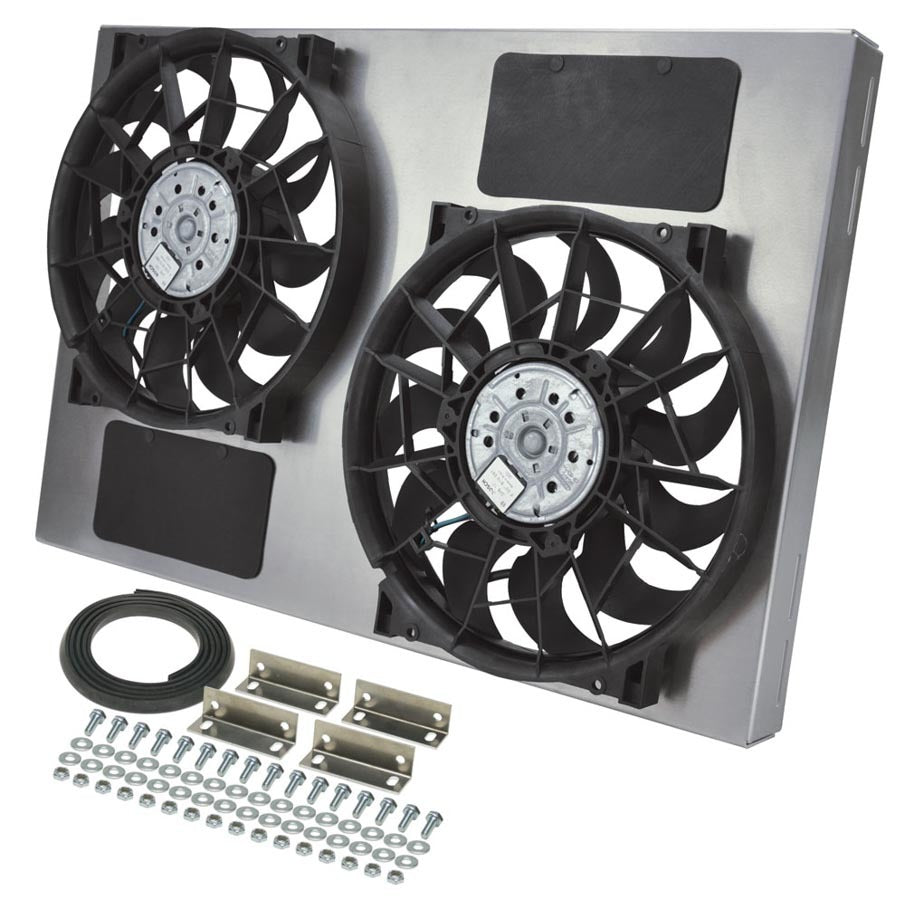Dual RAD Fan w/Alum Shroud Assembly - Derale 16842