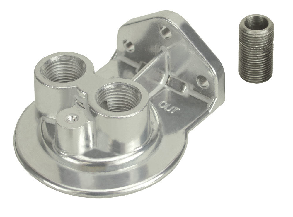 Ports-Up Filter Mount 1/2in NPT - Derale 25728