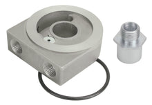 Load image into Gallery viewer, Derale Low Profile Pressure relief Sandwich Adapter w/ 3/8" NPT Ports &amp; 20x1.5mm Thread