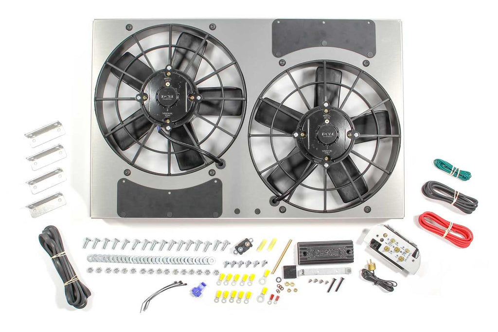 PWM Dual RAD Fan/ Aluminum Shroud Assembly - Derale 66831
