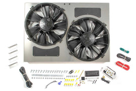 PWM Dual RAD Fan/ Aluminum Shroud Assembly - Derale 66842