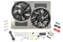 Load image into Gallery viewer, PWM Dual RAD Fan/ Aluminum Shroud Assembly - Derale 66842