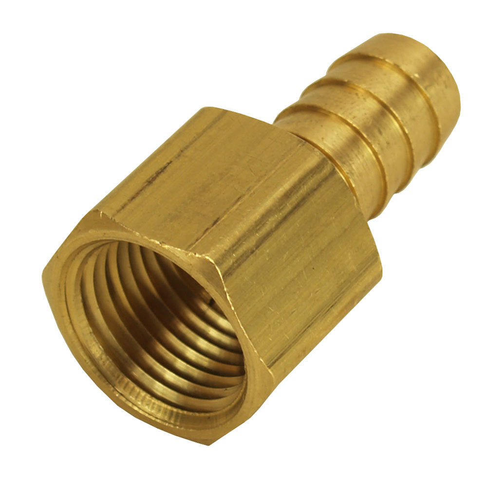 Derale Straight Hose Barb Fitting, 1/2" NPT Female x 1/2" Barb, Each