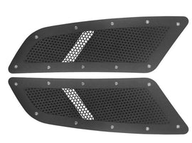 15- Black Speed Mesh H ood Vents - Scott Drake FR3Z-16C630-BK