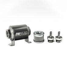 Load image into Gallery viewer, DeatschWerks In-line Fuel Filter Kit 5/16 Hose Barb 10-Mic.