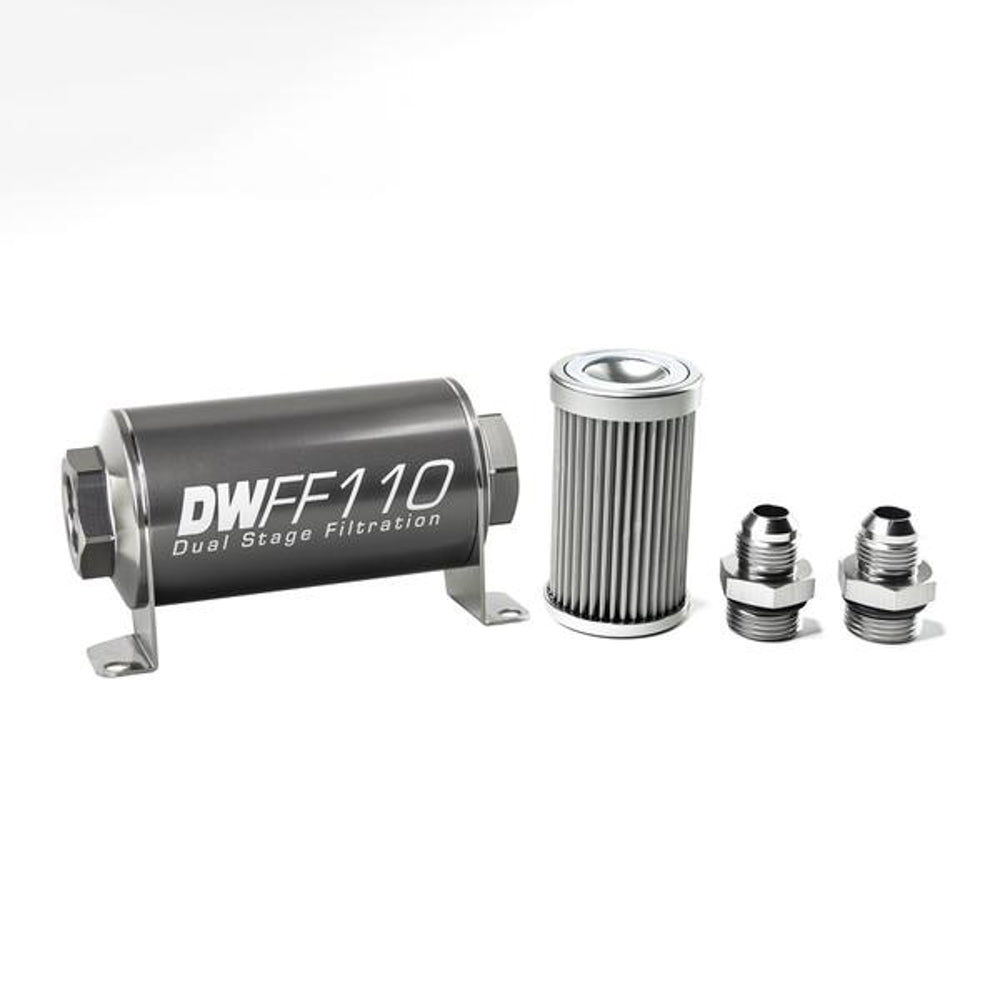 In-line Fuel Filter Kit 8an 10-Micron - DeatschWerks 8-03-110-010K-8