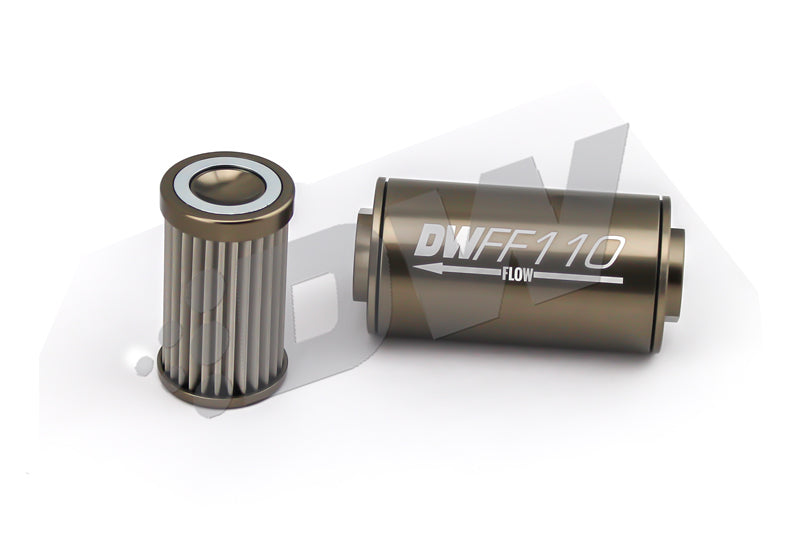 DeatschWerks Fuel Filter 8an Female ORB Ports 110mm Length