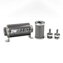 Load image into Gallery viewer, DeatschWerks In-line Fuel Filter Kit 5/16 Hose Barb 100-Micro