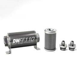 In-line Fuel Filter Kit 6an 100-Micron - DeatschWerks 8-03-110-100K-6