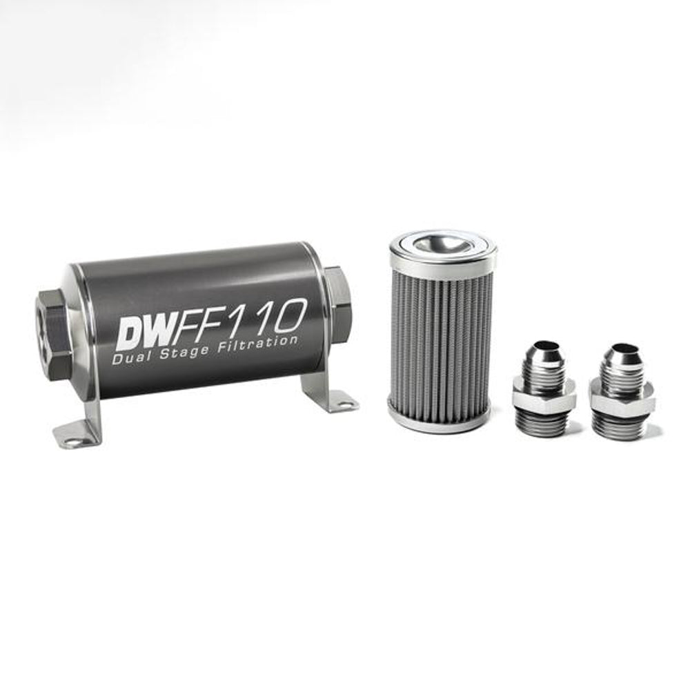 DeatschWerks In-line Fuel Filter Kit 8an 100-Micron