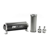 In-line Fuel Filter Kit 3/8 Hose Barb 10-Micron - DeatschWerks 8-03-160-010K-38