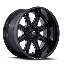 Load image into Gallery viewer, Aluminum Wheels 22X9 Darkstar FC853BE 6 On 135/6 On 139.7 Gloss Black Milled 106.1 Bore 1 Offset Fuel Off Road Wheels