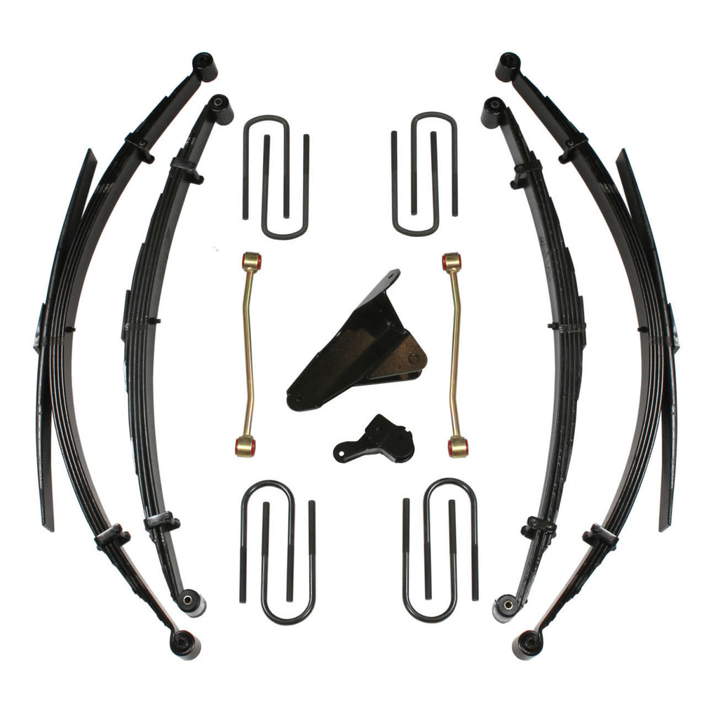 Lift Kit 6 Inch Lift 00-05 Ford Excursion Includes Front/Rear Leaf Springs Track Bar Brackets Front/Rear U Bolt Kits Spring Bushings Sway Bar Links Skyjacker