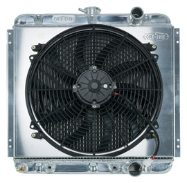 67-70 Mustang 289/302 Fair Coug Gal Aluminum Performance Radiator And 16 Inch Fan Kit 20 Inch AT Cold Case Radiators