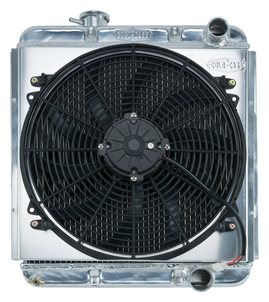 65-66 Ford Mustang 289 Aluminum Performance Radiator And 16 Inch Fan Kit AT Cold Case Radiators