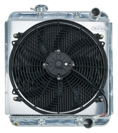 65-66 Ford Mustang 289 Aluminum Performance Radiator And 16 Inch Fan Kit AT Cold Case Radiators