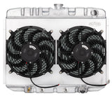 67-70 Mustang SB 24 Inch Aluminum Performance Radiator And Dual 12 Inch Fan Kit AT Cold Case Radiators  -  COLD-CASE Radiators FOM587AK