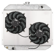 Load image into Gallery viewer, 66-79 Ford Bronco Coyote Swap Aluminun Radiator and Dual 12 Inch Fan Kit Cold Case Radiators