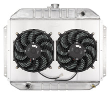 Load image into Gallery viewer, 61-64 Ford F-100 Truck Coyote Swap Aluminum Performance Radiator and Dual 12 Inch Fan Kit Cold Case Radiators