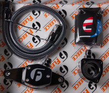 Load image into Gallery viewer, Cummins Coolant Bypass Kit VP 98.5-02 with Stainless Steel Braided Line Fleece Performance