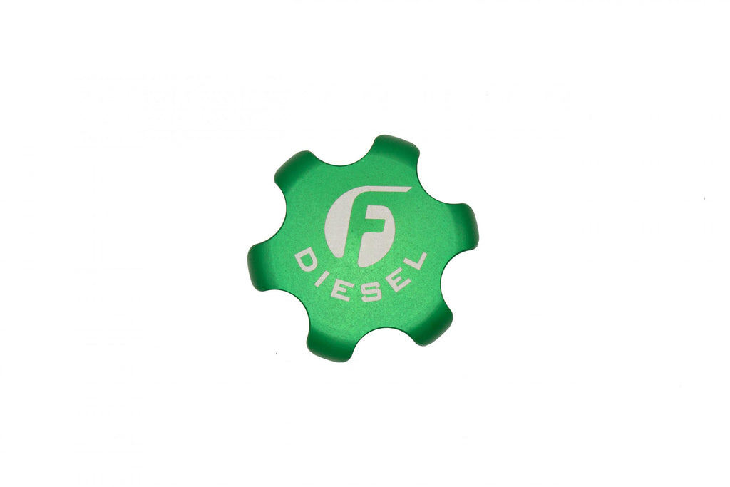 Green Anodized Billet Fuel Cap For 2013-2018 Cummins Fleece Performance