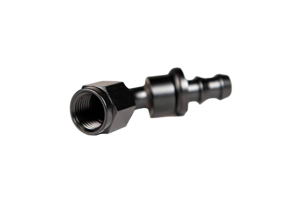 -8 45 Degree to Hose Barb Black Fleece Performance