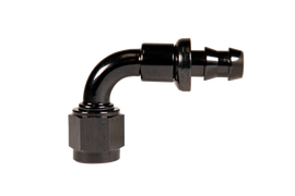 -6 90 Deg to Hose Barb Black Fleece Performance