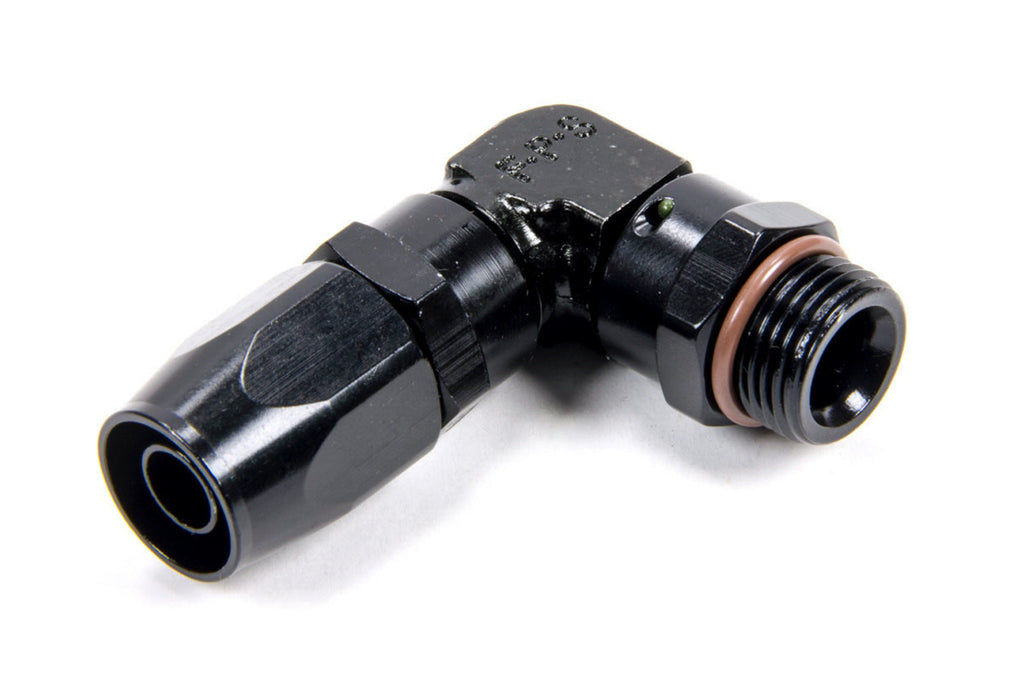 10an ORB Male 90-Deg to #10 Hose - Black - Fragola Performance Systems 189010-BL