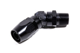 #10 45 Deg  x 1/2 MPT Hose End Black - Fragola Performance Systems 194510-BL
