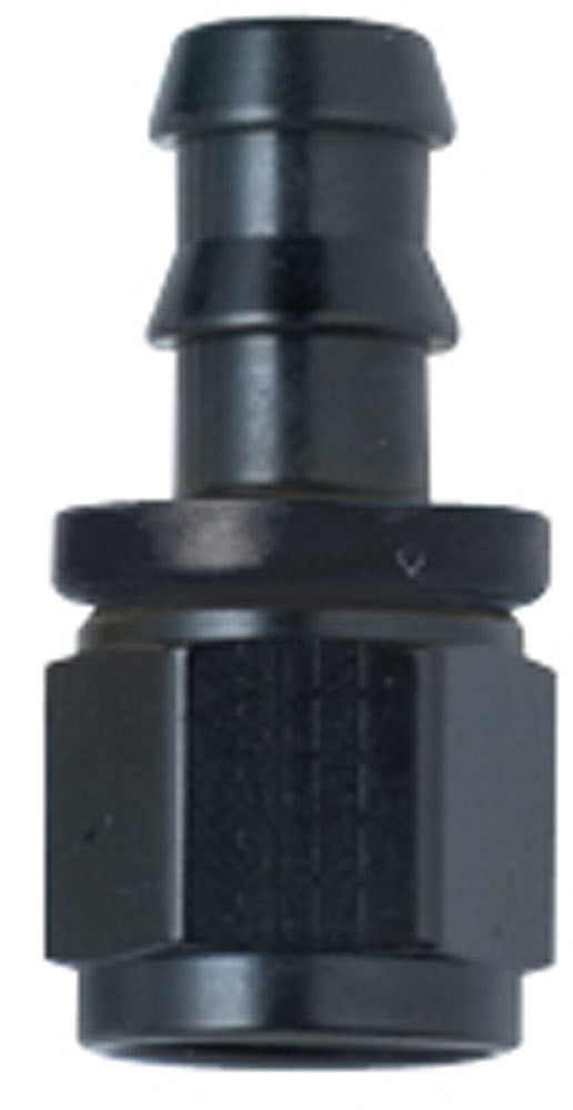 Hose Fitting #12 Str Push Lock Black - Fragola Performance Systems 200112-BL