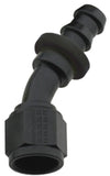 Hose Fitting #10 30 Deg Push Lock Black - Fragola Performance Systems 203010-BL