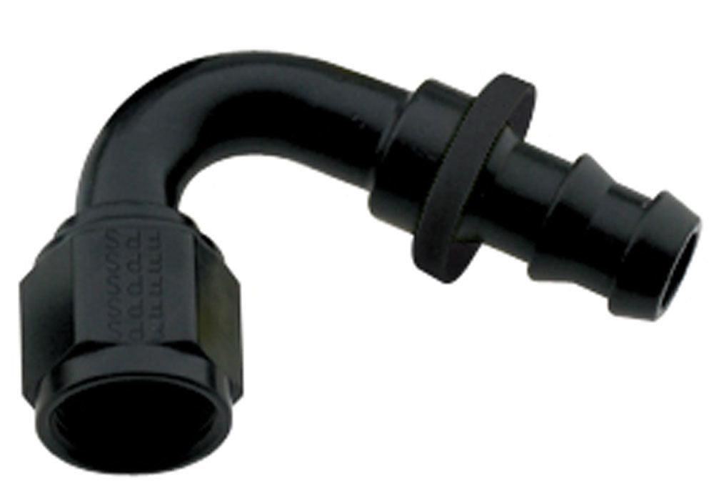 Fragola Performance Systems Hose Fitting #8 120 Deg Push Lock Black