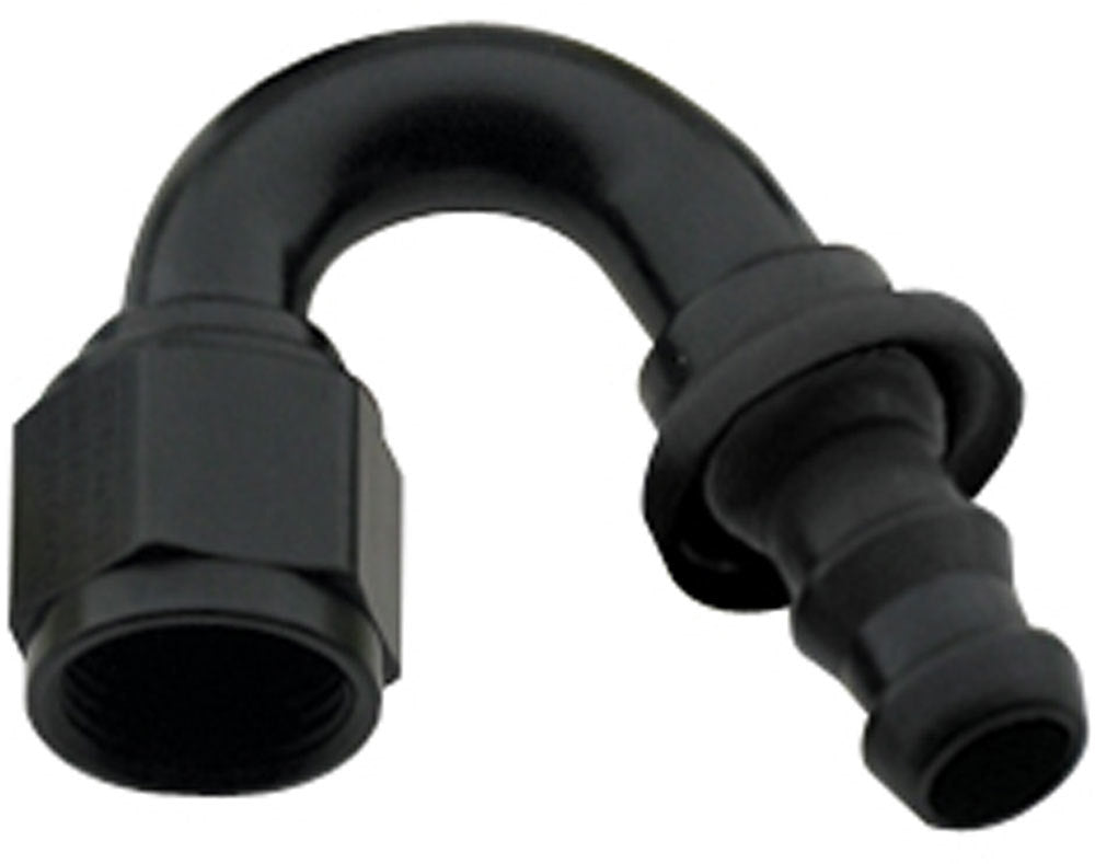 Fragola Performance Systems Hose Fitting #6 150 Deg Push Lock Black