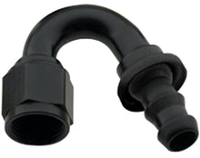 Load image into Gallery viewer, Fragola Performance Systems Hose Fitting #8 150 Deg Push Lock Black