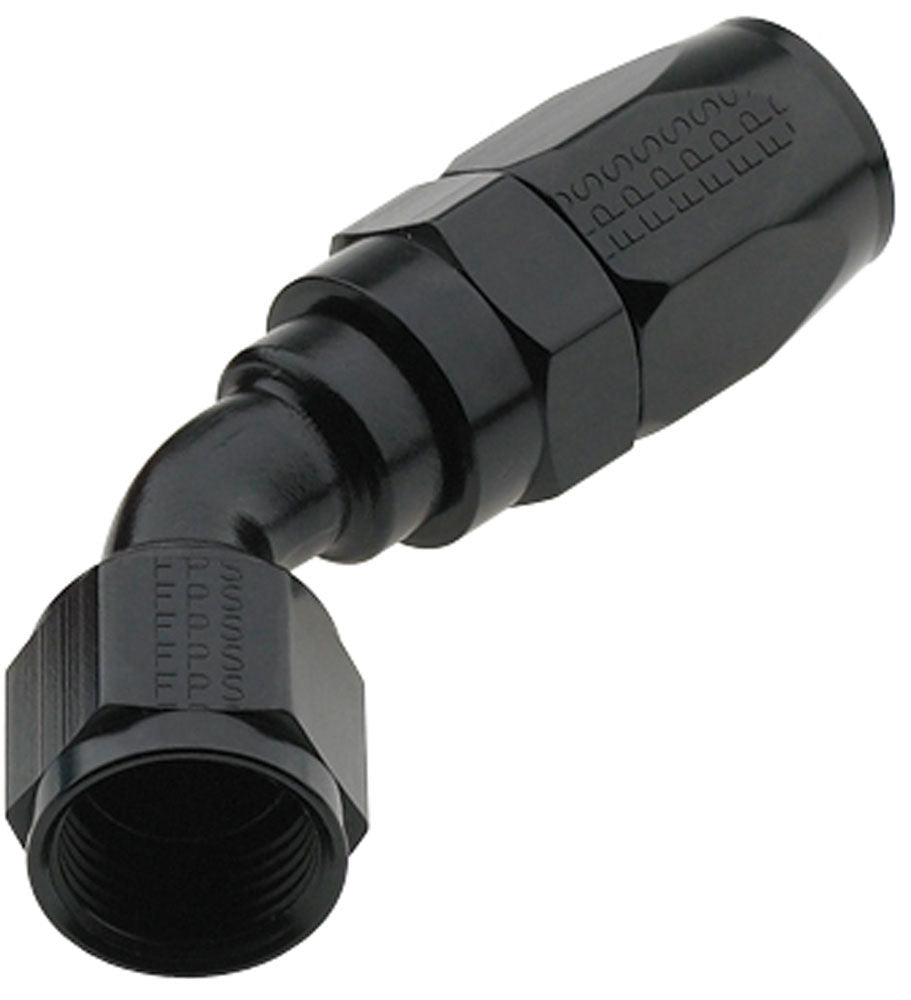 Fragola Performance Systems Hose Fitting #16 45 Deg Pro-Flow Black