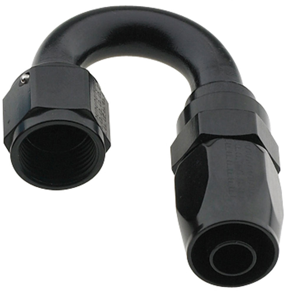 Fragola Performance Systems Hose Fitting #4 180 Deg Pro-Flow Black