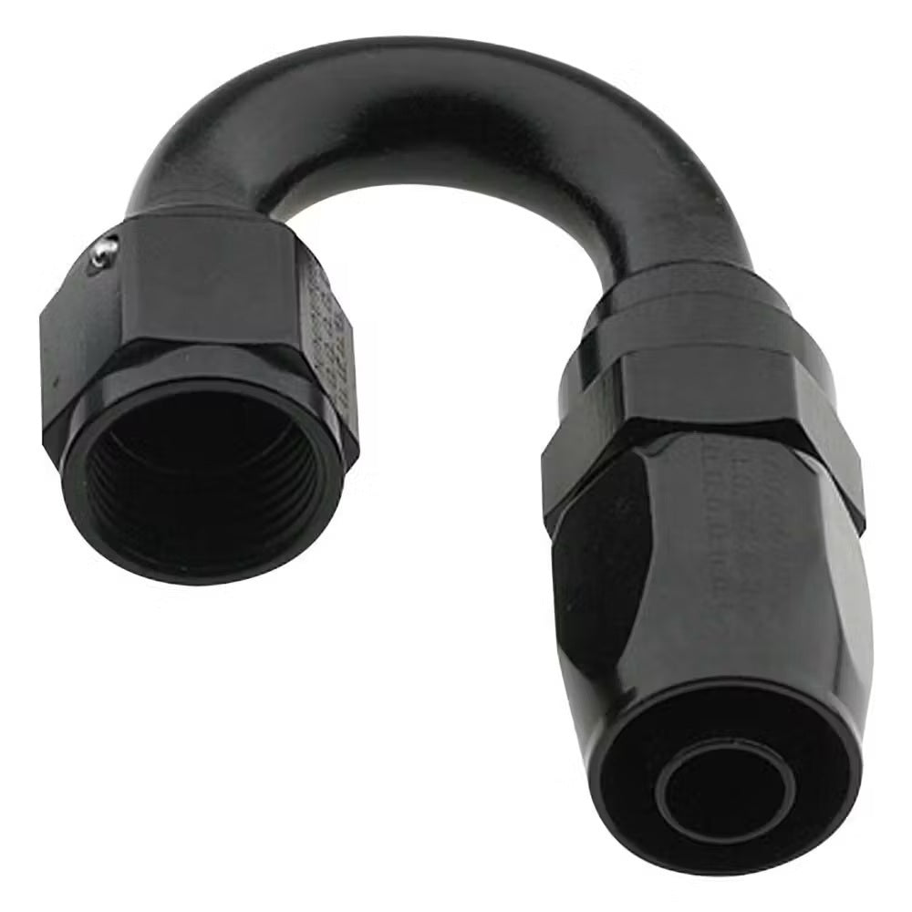 Fragola Performance Systems Hose Fitting #8 180 Deg. to #6 Hose Black