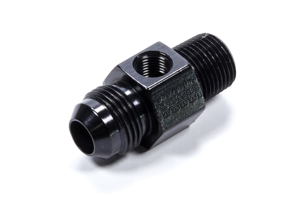 Fragola Performance Systems #8 X 3/8MPT Inline Gauge Adapter Fitting Black