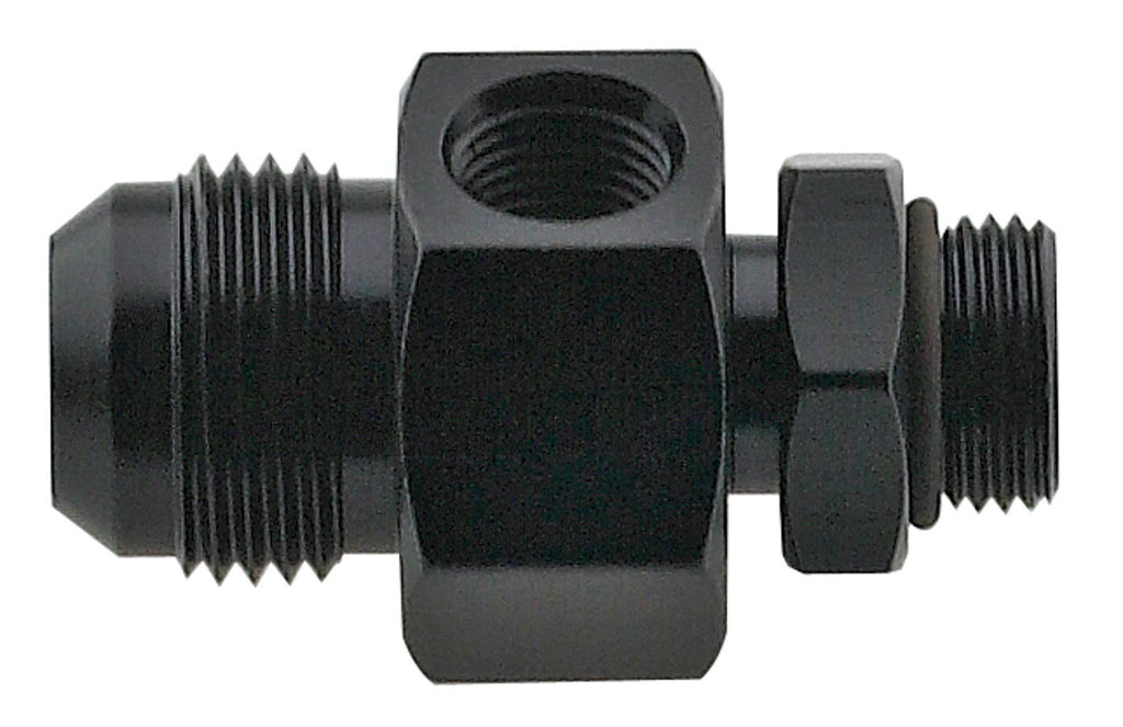 #12 Inlet Return Fitting Black - Fragola Performance Systems 495012-BL