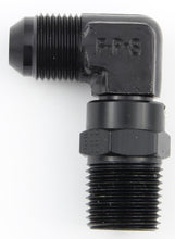 Load image into Gallery viewer, #4 x 1/4 MPT 90 Deg Swivel Adapter Black - Fragola Performance Systems 499144-BL