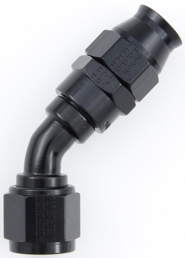 Fragola Performance Systems Hose Fitting #6 45 Deg PTFE Black